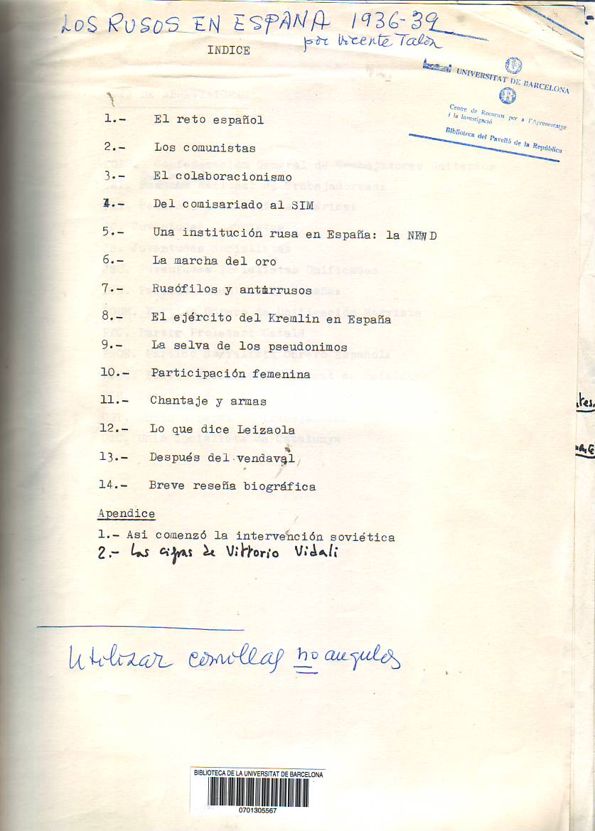 Los Rusos en España : 1936-39